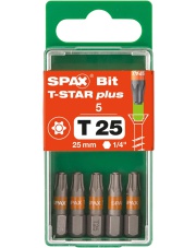 SPAX BIT T-STAR plus T25, 6,4 x 25 mm, 5 sztuk w puszce