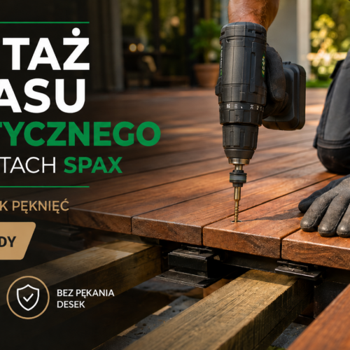 Montaż tarasu egzotycznego na wkrętach SPAX – precyzja i brak pęknięć – Case Study