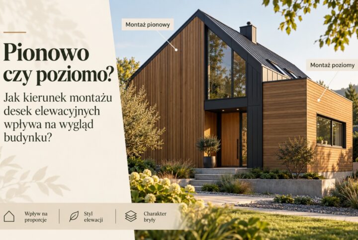 Pionowo czy poziomo? Jak kierunek montażu desek elewacyjnych wpływa na wygląd budynku?