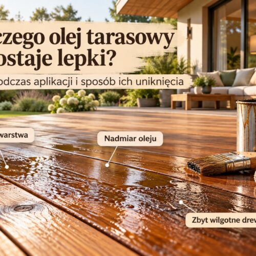 Dlaczego olej tarasowy pozostaje lepki? Błędy podczas aplikacji i sposób ich uniknięcia