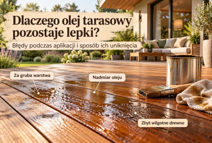 Dlaczego olej tarasowy pozostaje lepki? Błędy podczas aplikacji i sposób ich uniknięcia