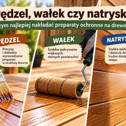 Pędzel, wałek czy natrysk – czym najlepiej nakładać preparaty ochronne na drewno?