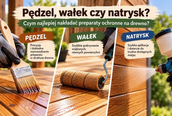 Pędzel, wałek czy natrysk – czym najlepiej nakładać preparaty ochronne na drewno?