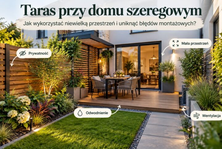 Taras przy domu szeregowym – jak wykorzystać niewielką przestrzeń i uniknąć błędów montażowych?
